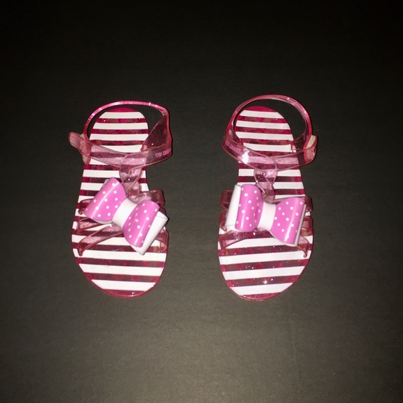 Pink & White Jelly Sandals - Picture 2 of 8